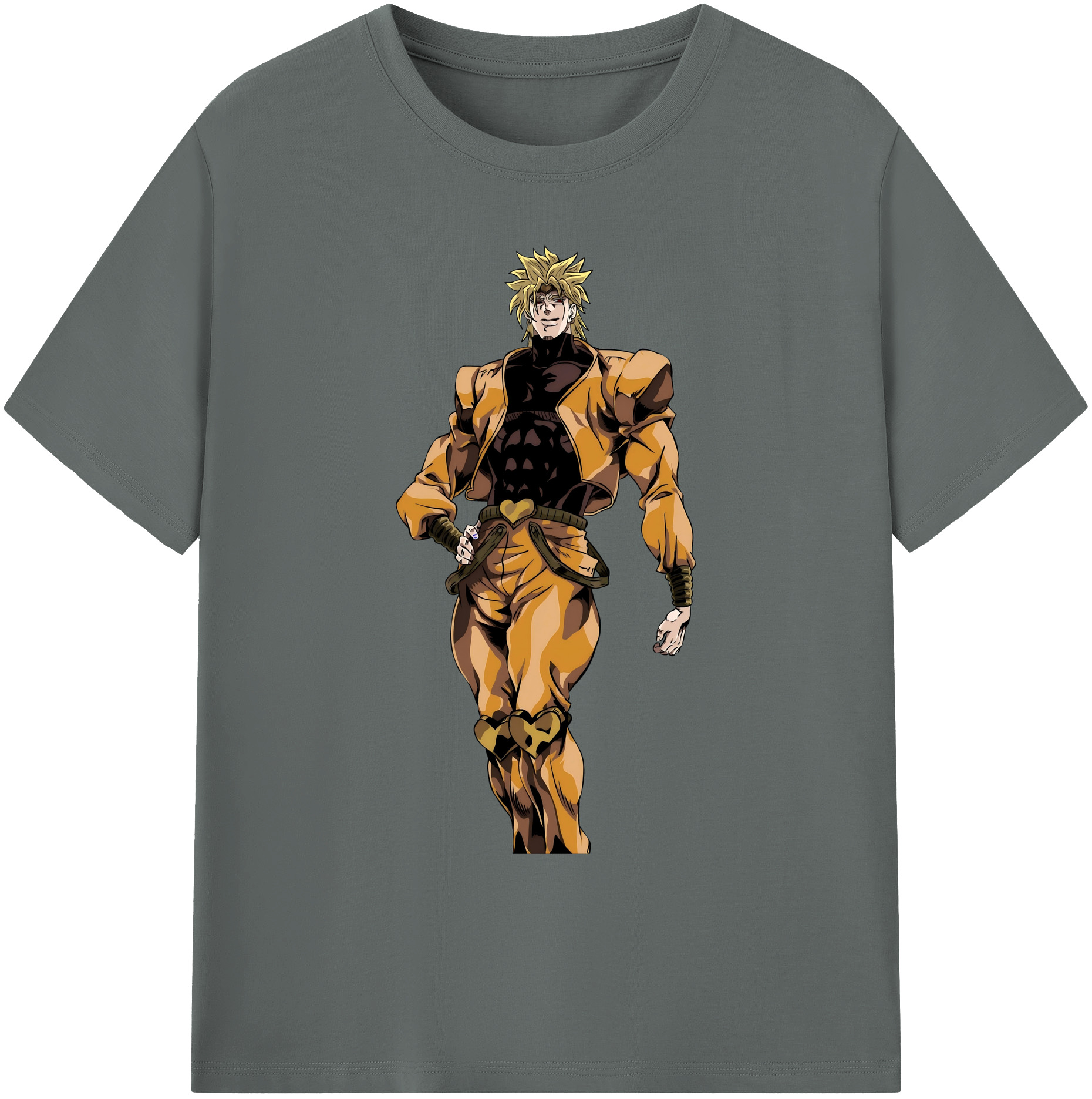 （画像用） ジョジョの奇妙な冒険 ディオ?ブランドー JoJo's Bizarre Adventure Dio Brando 綿100％ メンズ半袖Tシャツ｜肌触りやわらか＆通気性